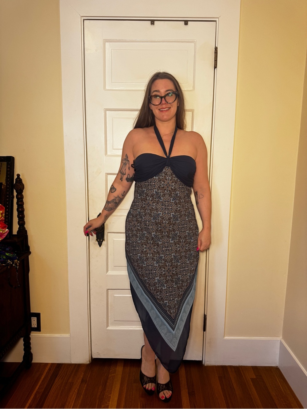 Y2K Vintage Charlotte Russe Halter Dress Sz M